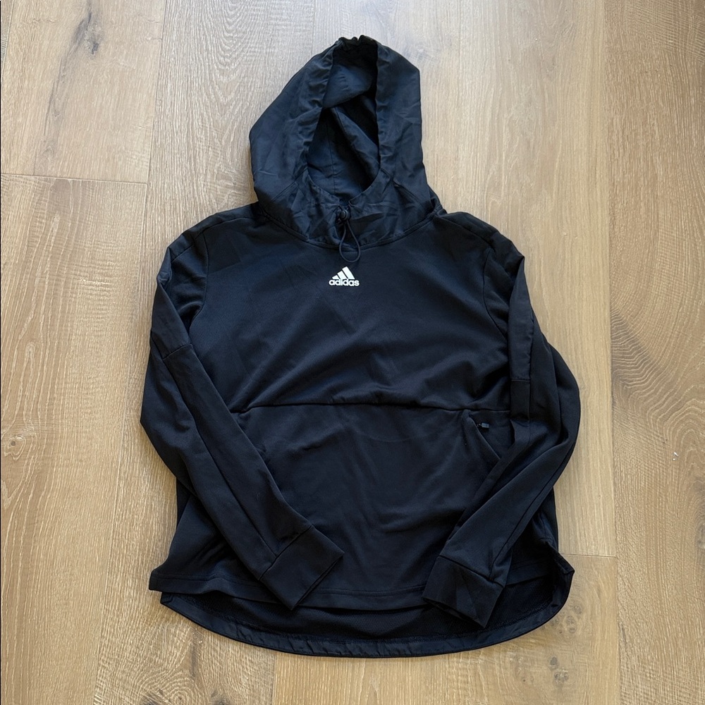 Adidas Black Pullover Climalite Hoodie Sz L